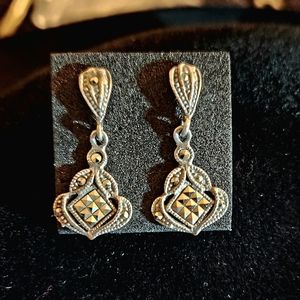 Vintage Silver Marcasite Earrings